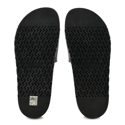 Hermes Calfskin Mens Biarritz Sandals 41.5 Black 5 of 10