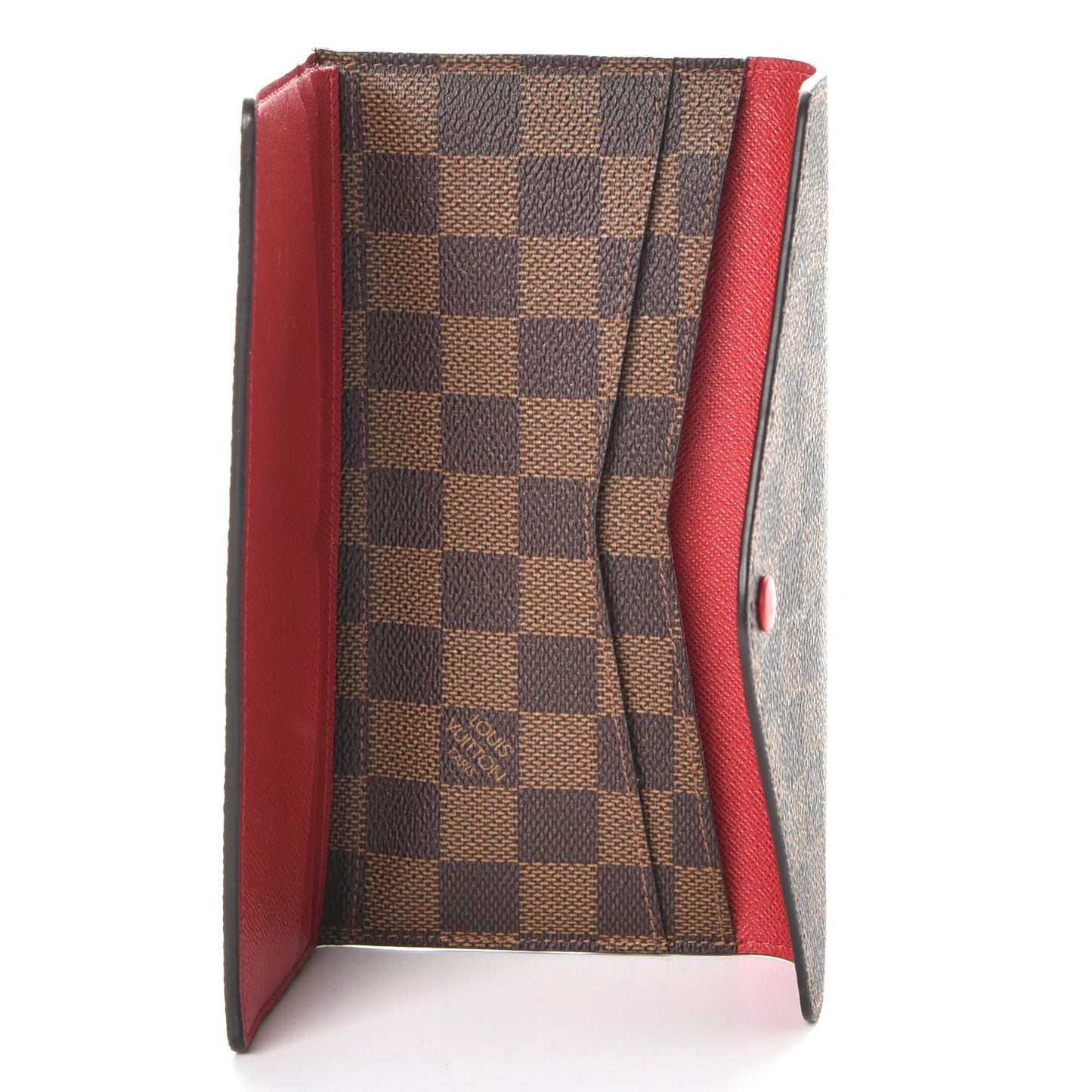 Damier Ebene Josephine Wallet Red
