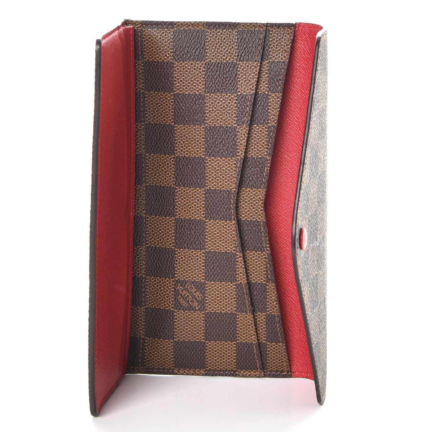Louis Vuitton Damier Ebene Josephine Wallet Red 7 of 12