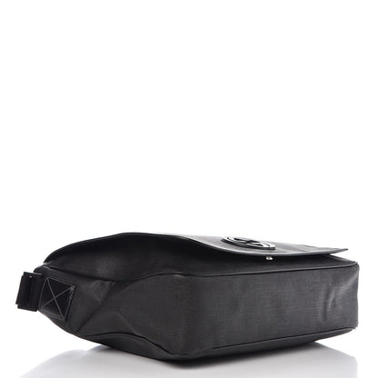 Gucci Coated Canvas Interlocking G Large Flap Messenger Bag Black 4 of 11