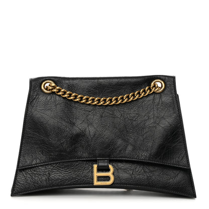 Balenciaga Crushed Calfskin Medium Crush Chain Bag Black 1 of 14