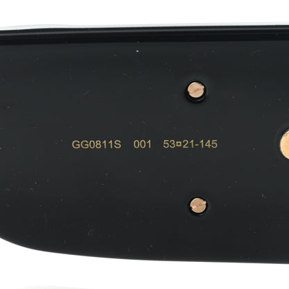 Gucci Acetate Rectangular Sunglasses GG0811S Black 6 of 8