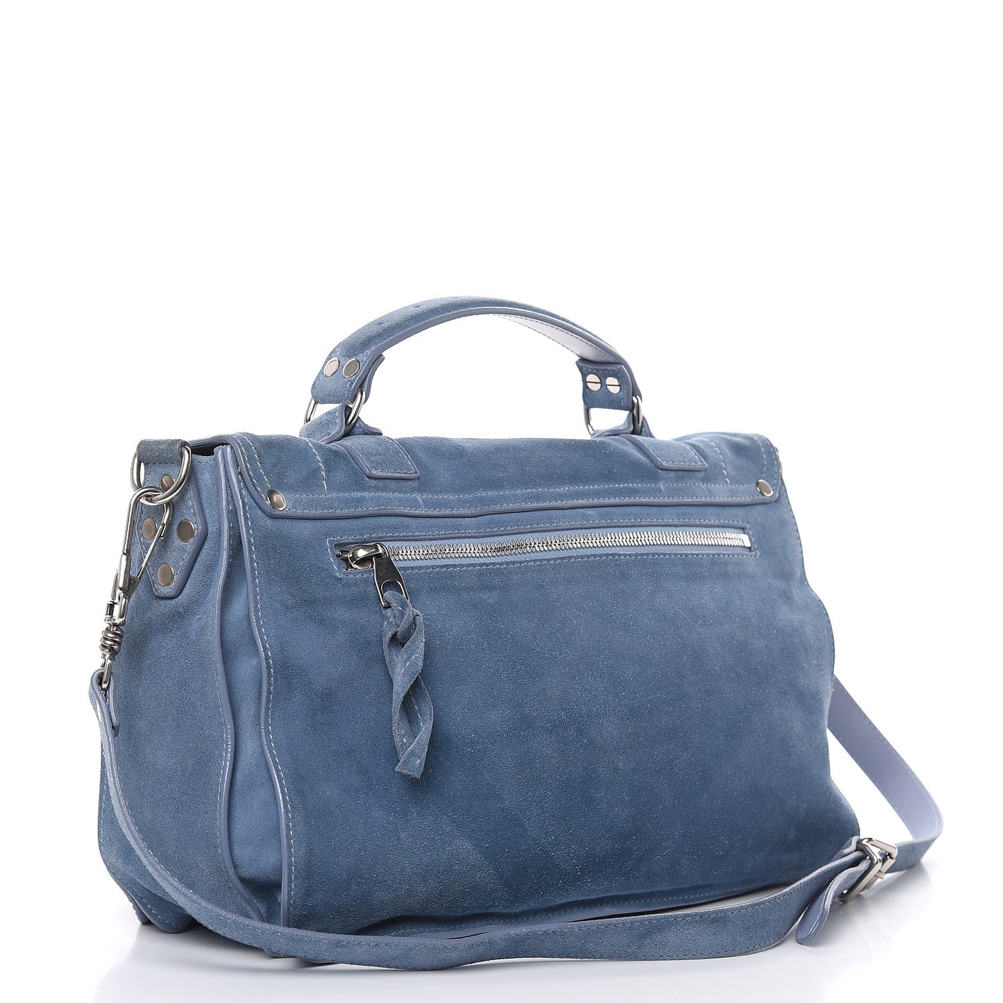 Suede Medium PS1 Satchel Polar Blue