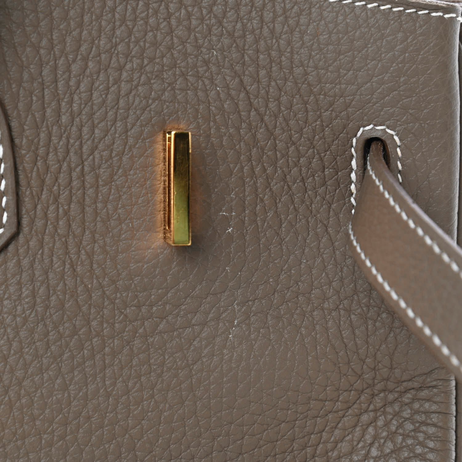 Hermes Taurillon Clemence Birkin 35 Etoupe 9 of 14