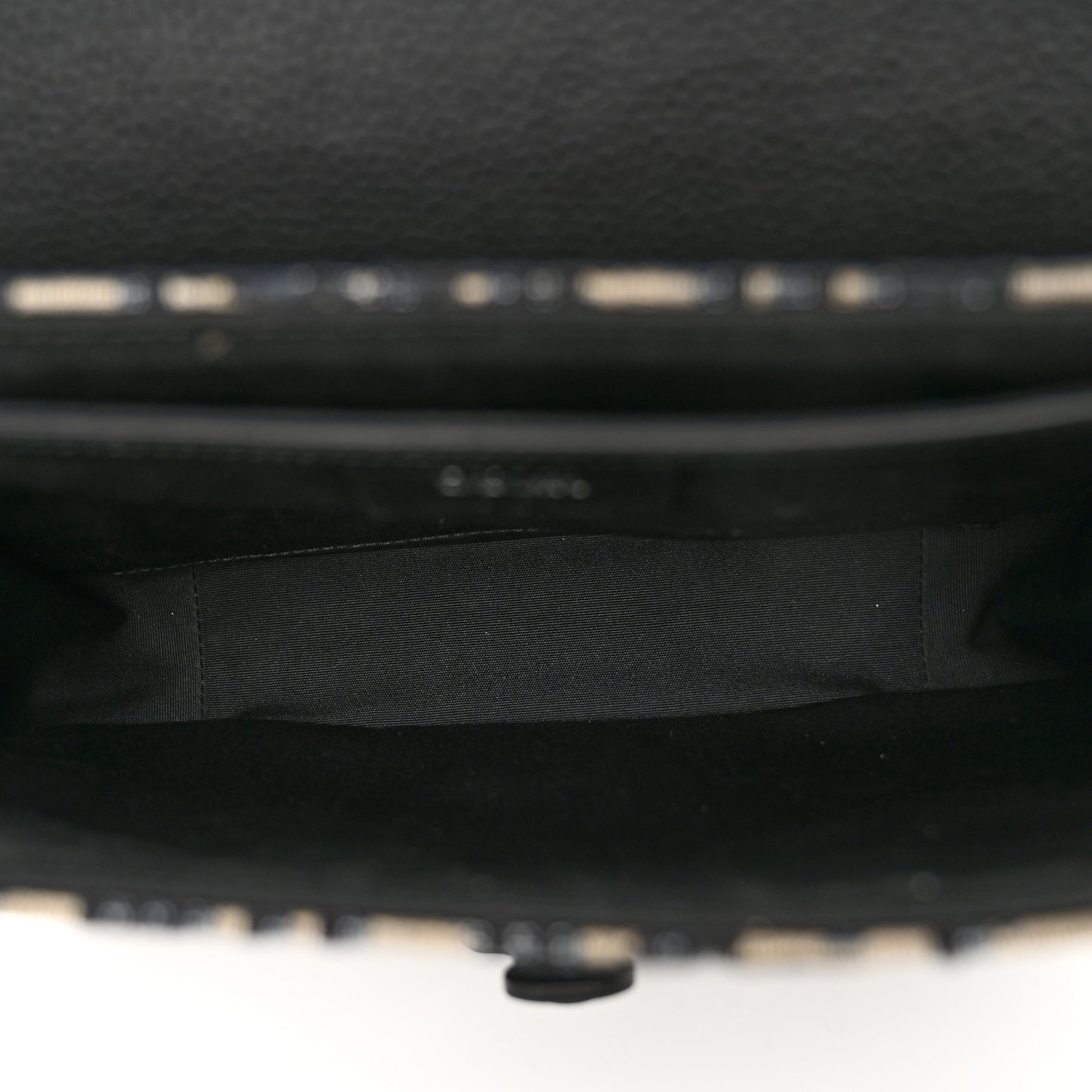 Grained Calfskin Oblique Saddle Messenger Black