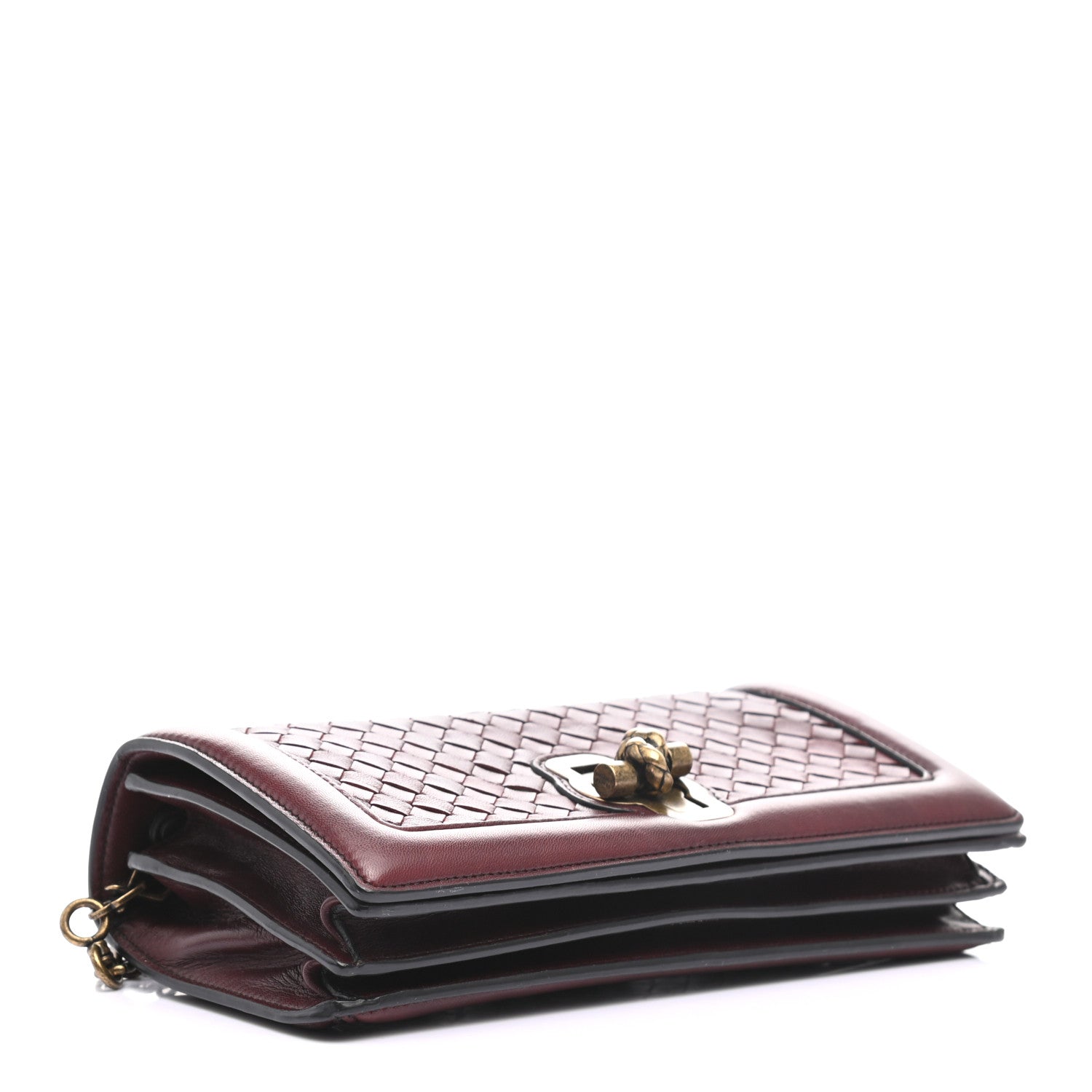 Bottega Veneta Nappa Intrecciato Olimpia Knot Clutch Red 4 of 8