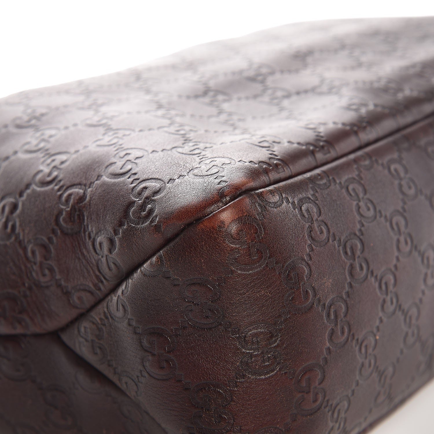 Gucci Guccissima Medium Horsebit Chain Hobo Dark Brown 8 of 13