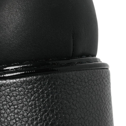 Chanel Pearly Calfskin Patent Calfskin Lace Up Combat Boots 38 Black 13 of 15