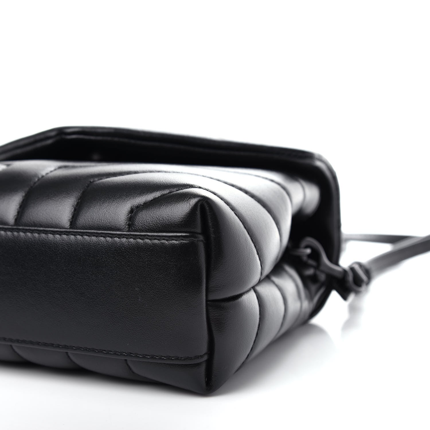 Saint Laurent Calfskin Y Quilted Monogram Toy Loulou Crossbody Bag Black 10 of 13