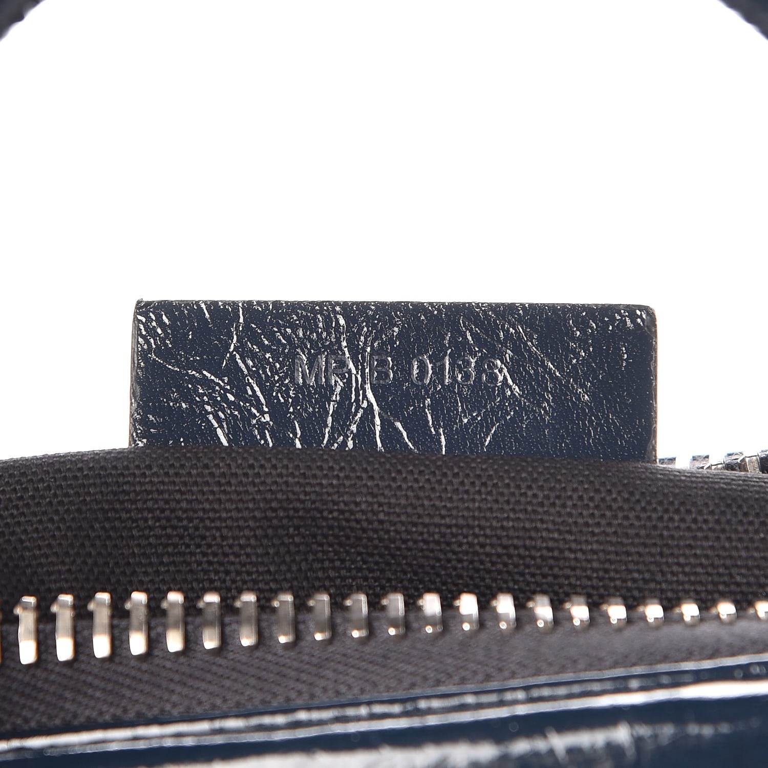 Givenchy Crinkled Patent Deerskin Small Antigona Deep Blue 7 of 9