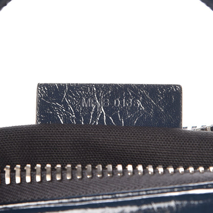 Givenchy Crinkled Patent Deerskin Small Antigona Deep Blue 7 of 9