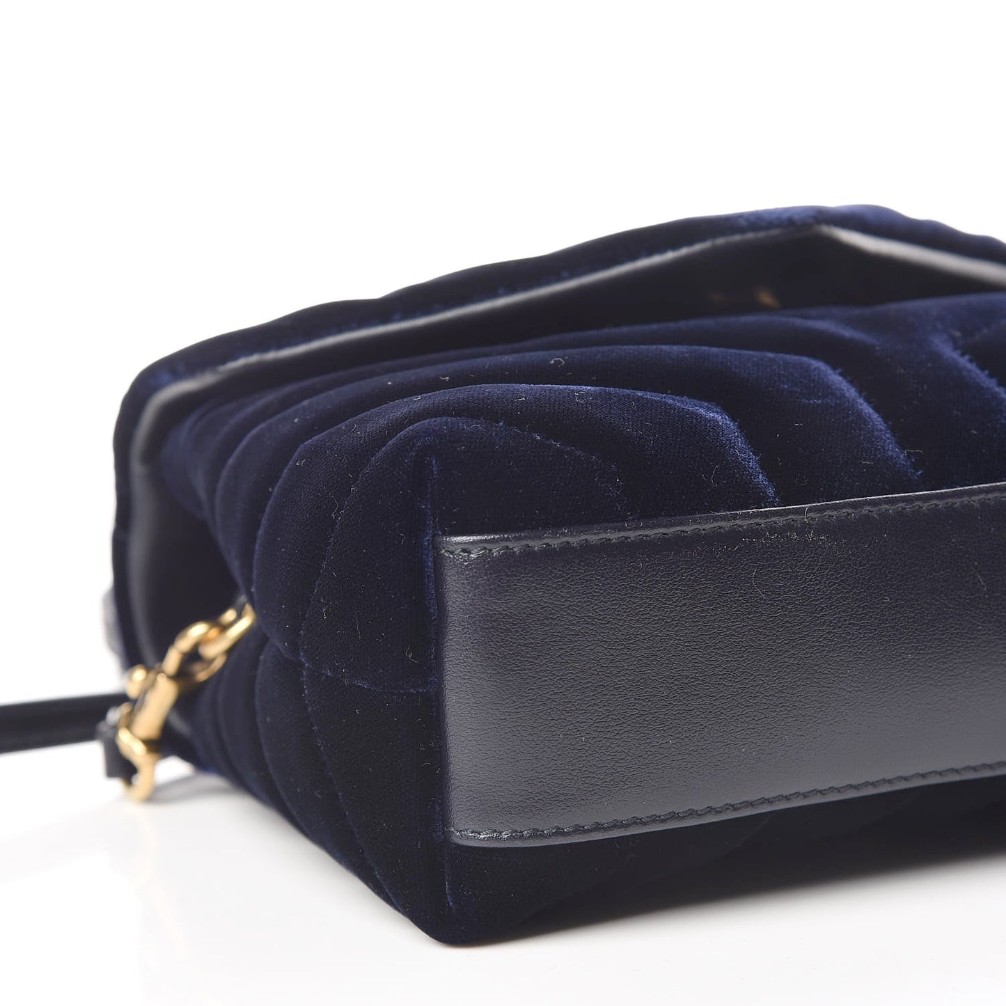 Velvet Y Quilted Monogram Toy Loulou Crossbody Bag Navy