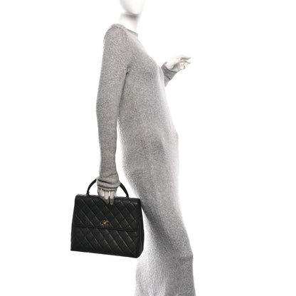 Chanel Caviar Quilted Jumbo Kelly Flap Black 2 of 9