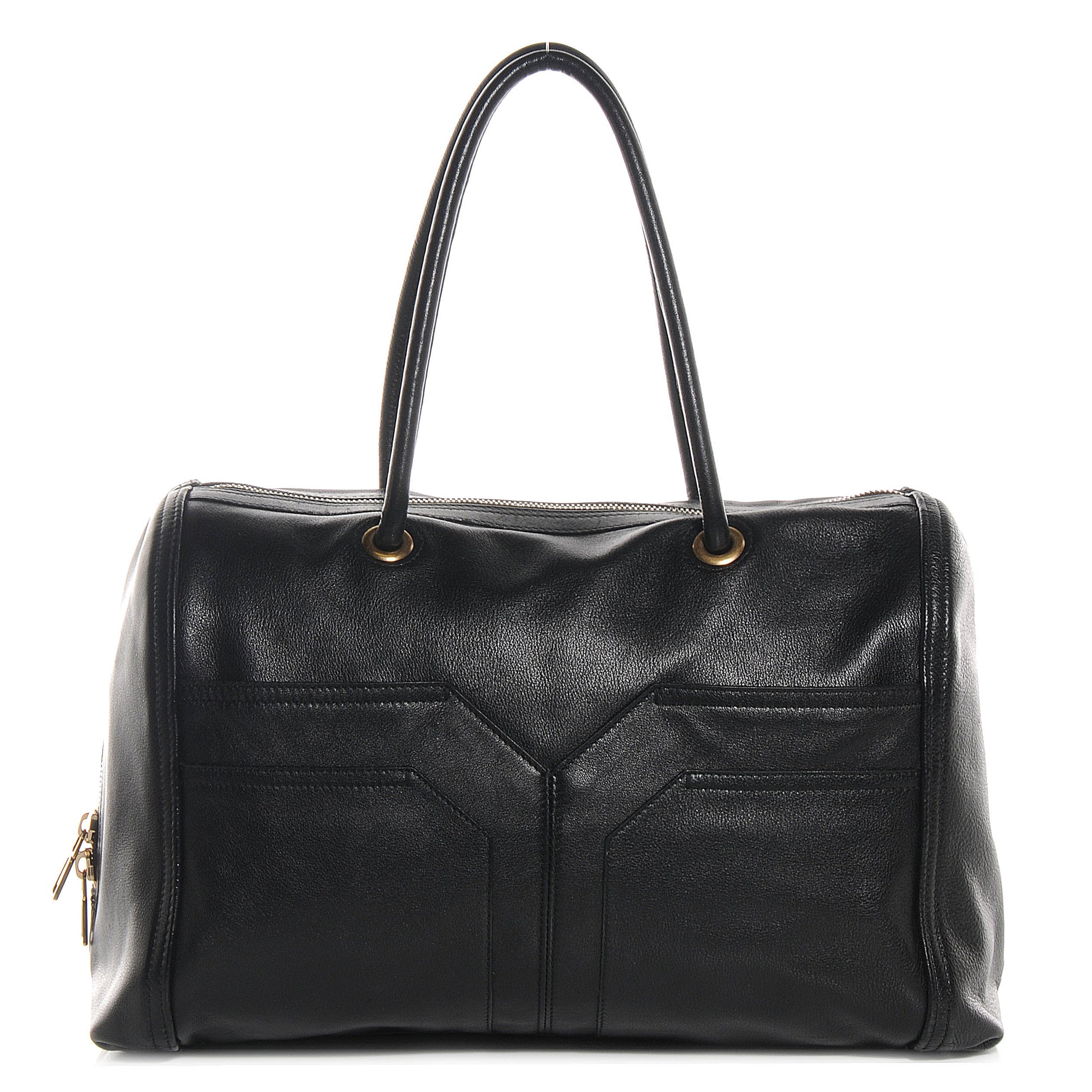 Saint Laurent Calfskin Lucky Chyc Boston Black 1 of 7