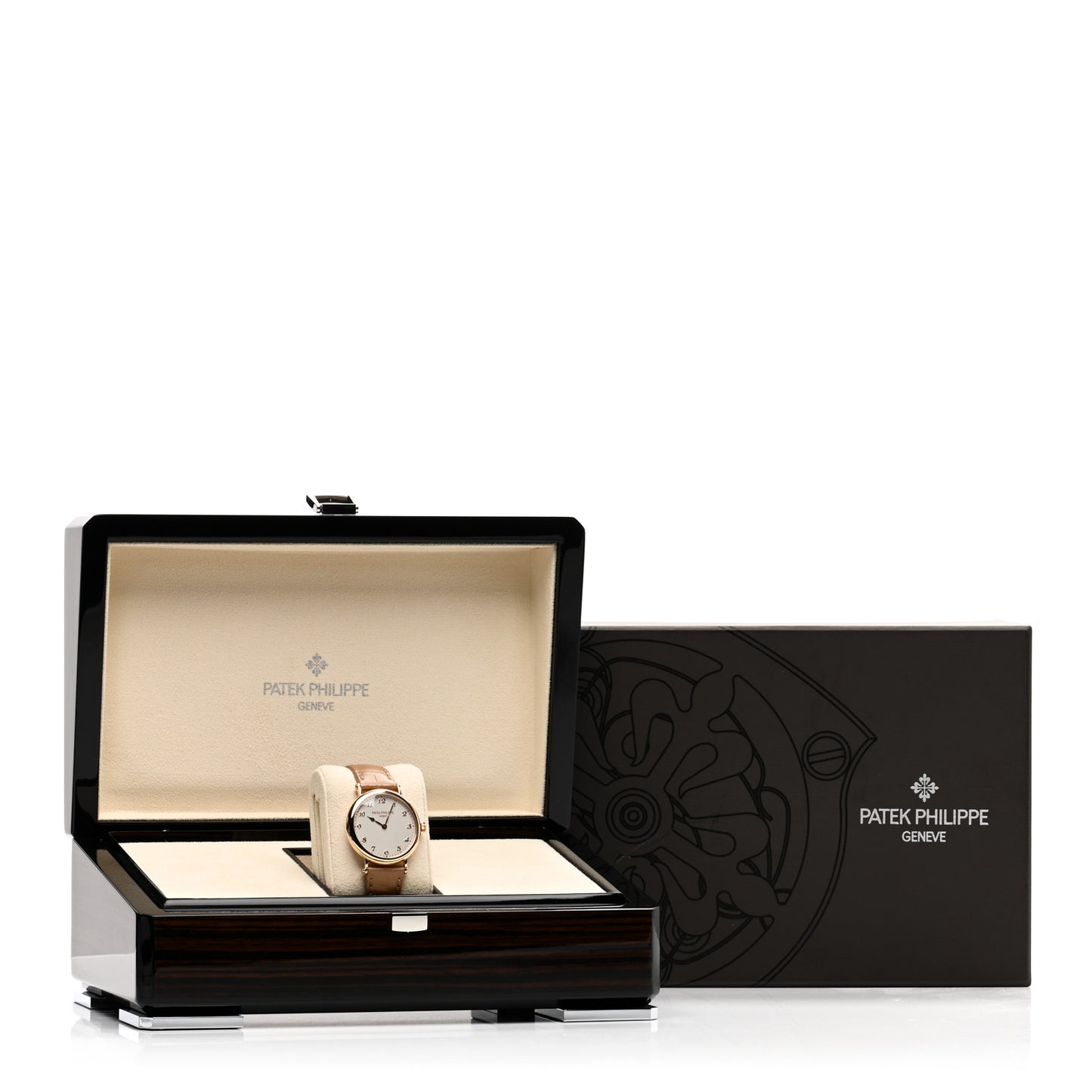 18K Rose Gold Alligator 34.6mm Calatrava Automatic Watch 7200R-001