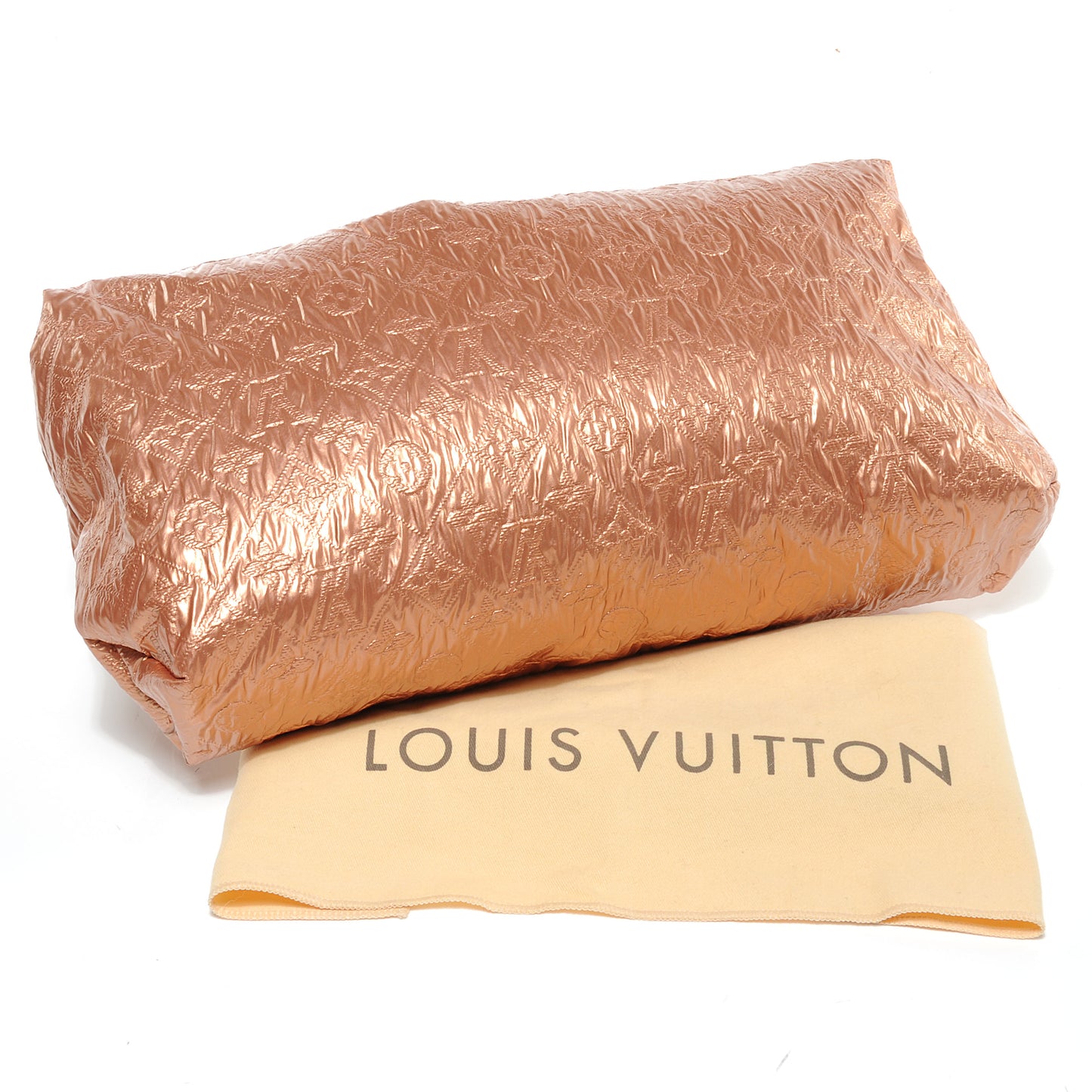 Jacquard Quilted Monogram Limelight Clutch GM Rose Gold