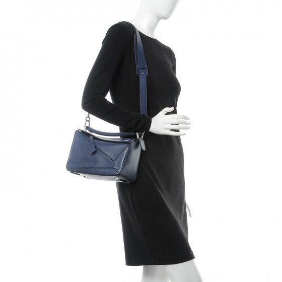 Loewe Calfskin Small Puzzle Bag Navy 6 of 11