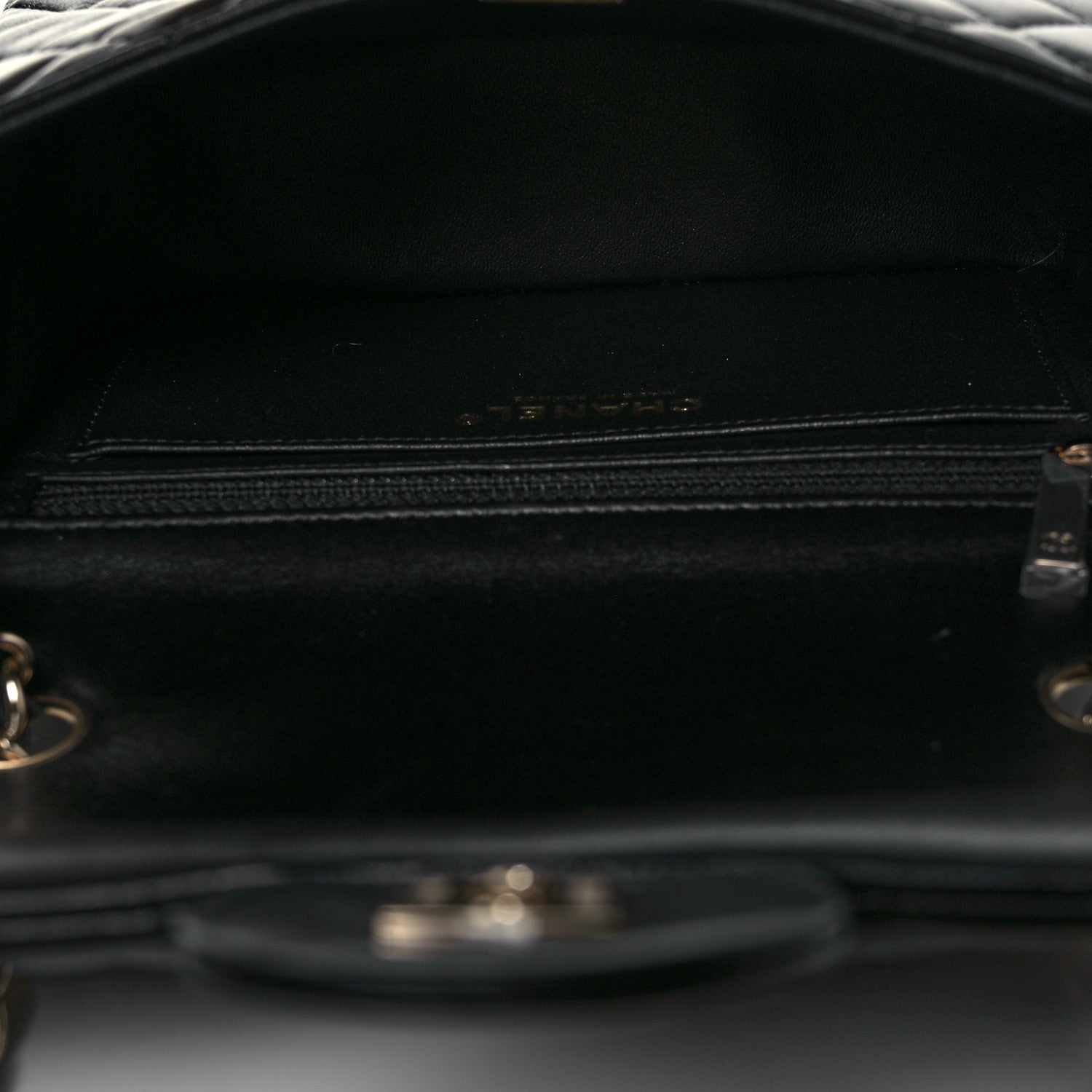 Chanel Lambskin Quilted Mini Rectangular Flap Black 5 of 10