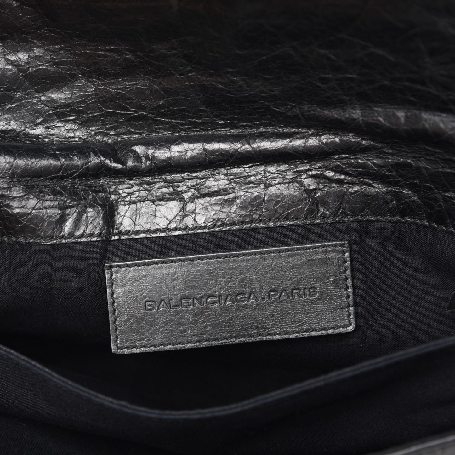 Agneau Giant 21 Gold Hardware Envelope Clutch Black