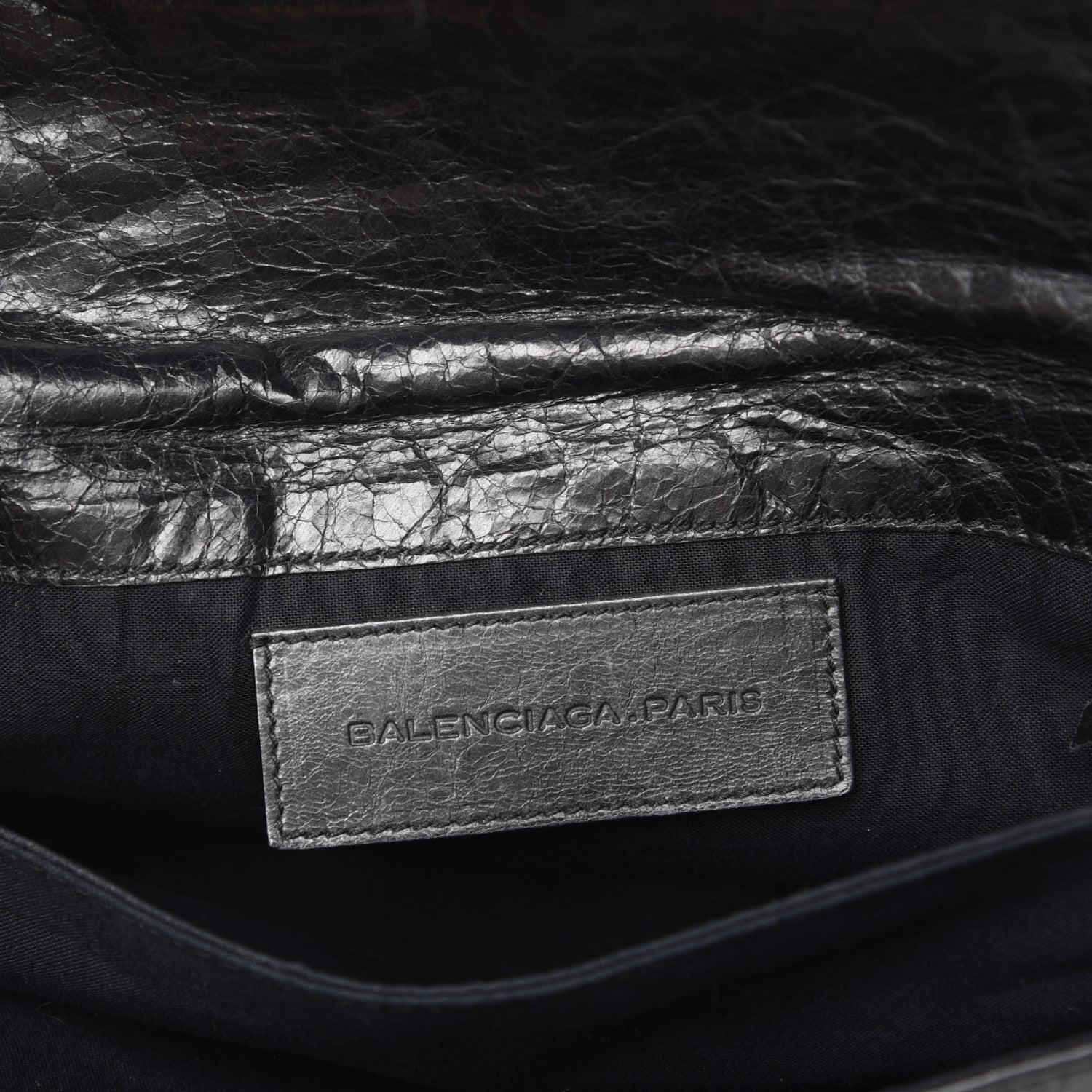 Balenciaga Agneau Giant 21 Gold Hardware Envelope Clutch Black 6 of 7