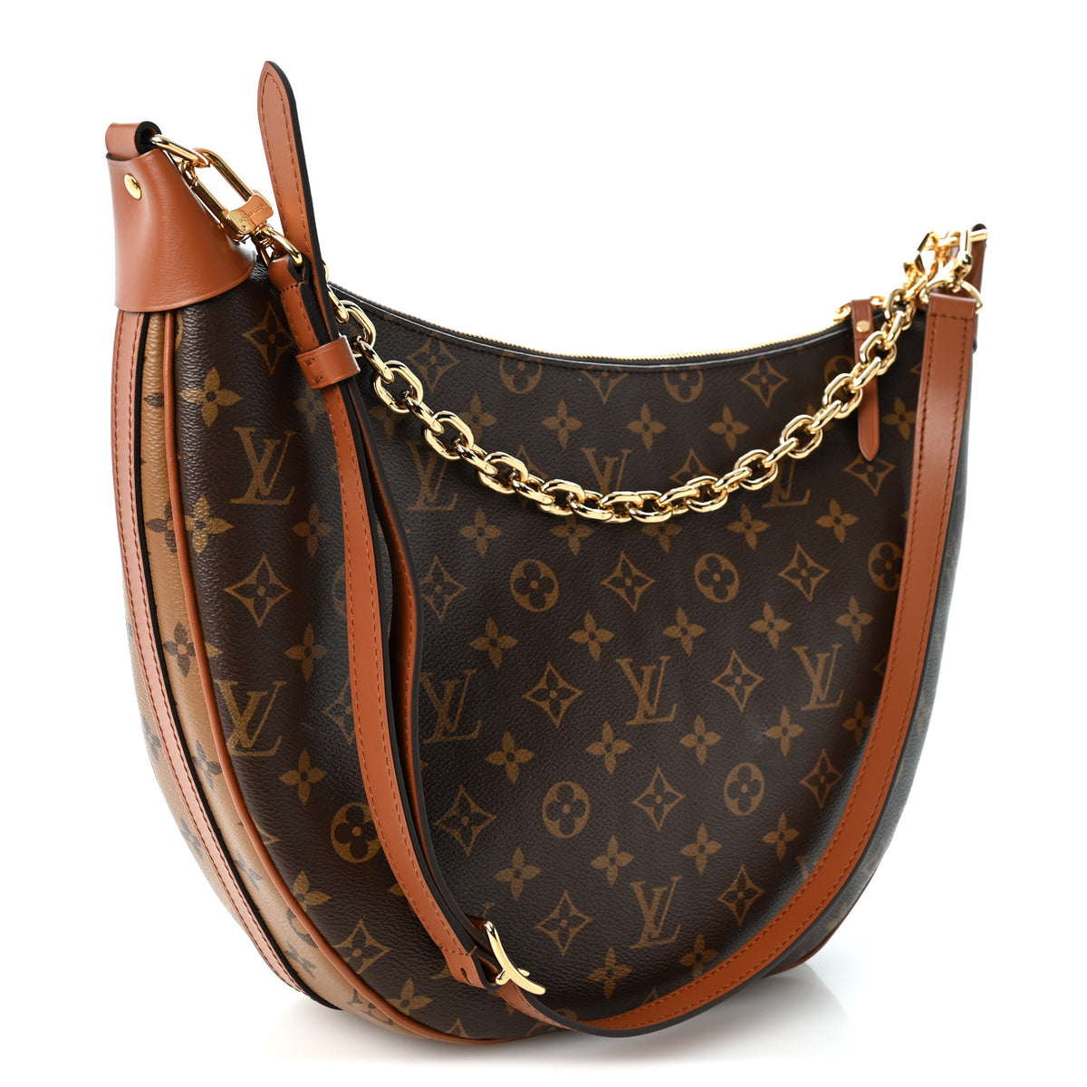 Reverse Monogram Loop Hobo