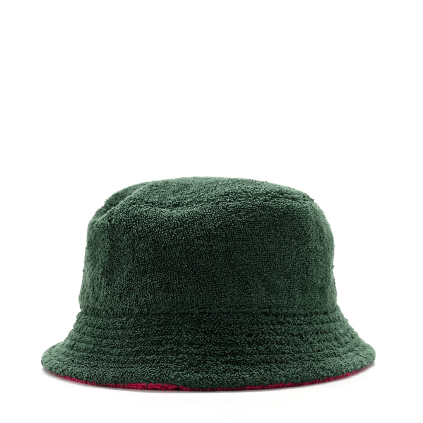 Cotton Terry Cloth CC Bucket Hat M Green Pink