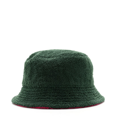 Chanel Cotton Terry Cloth CC Bucket Hat M Green Pink 5 of 10