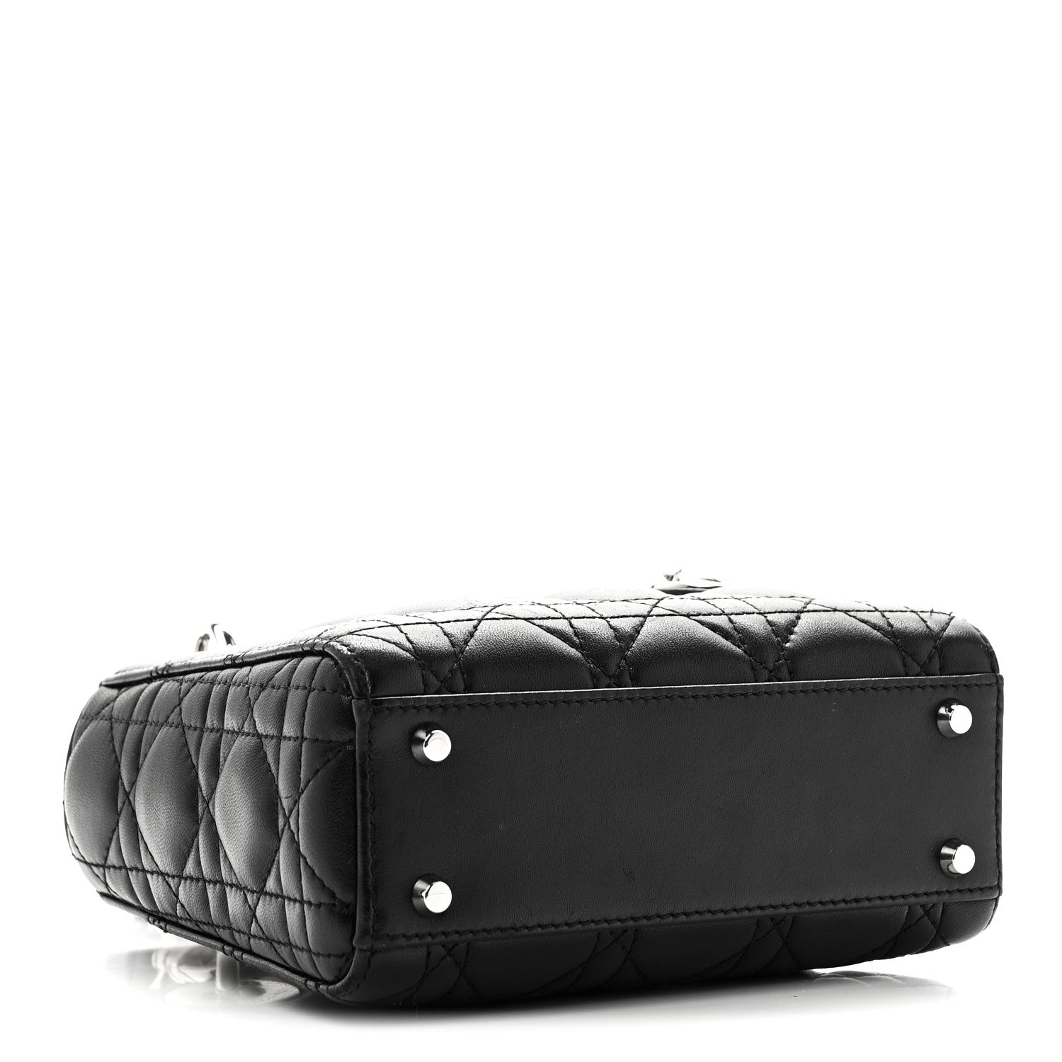 Christian Dior Lambskin Cannage Mini Lady Dior Black 4 of 9