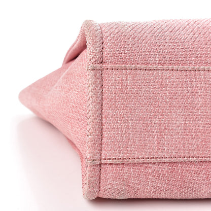 Chanel Woven Straw Raffia Small Deauville Tote Pink 16 of 17