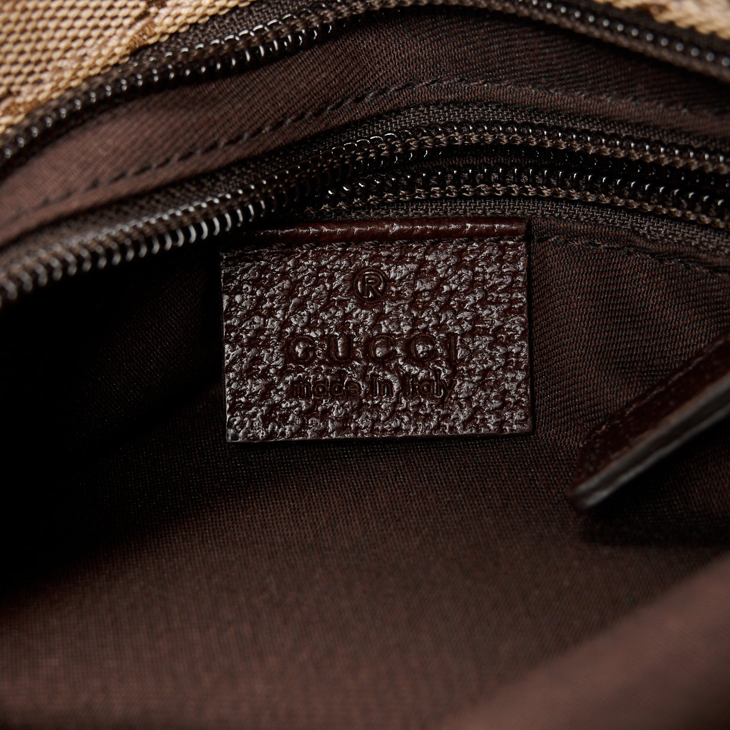 Monogram Web Small Flat Messenger Bag Brown