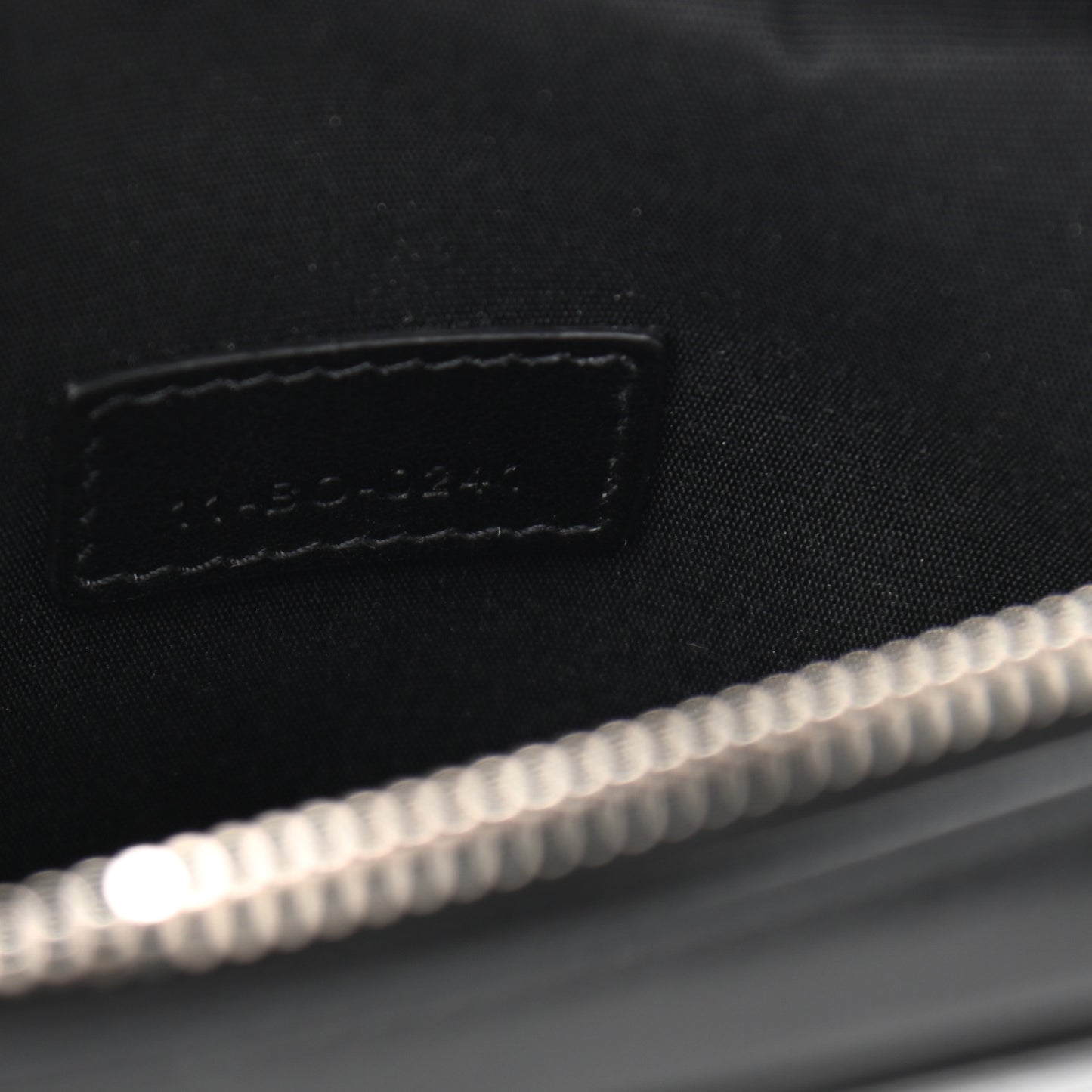 Calfskin Oblique Galaxy Perforated World Tour Messenger Pouch Black