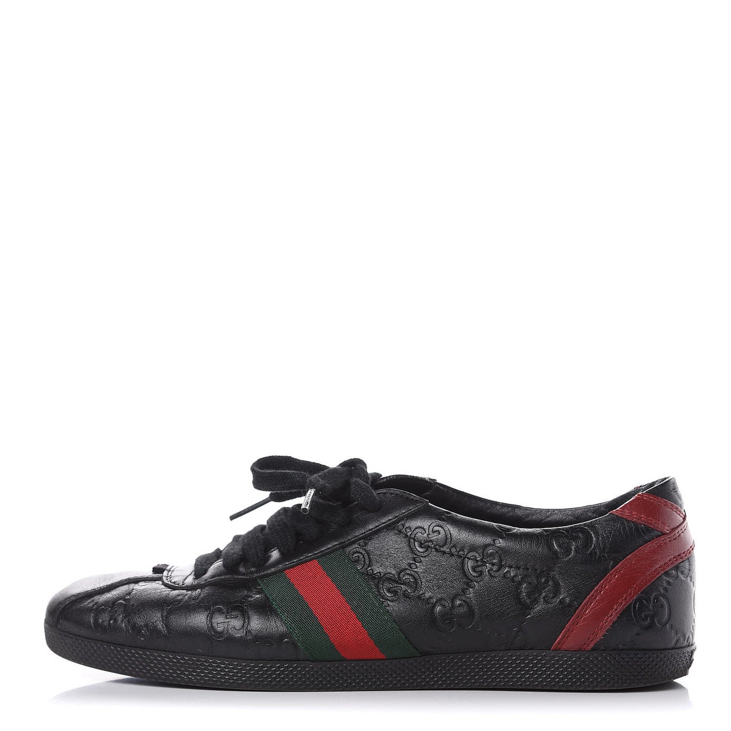 Guccissima Womens Web Sneakers 37.5 Black