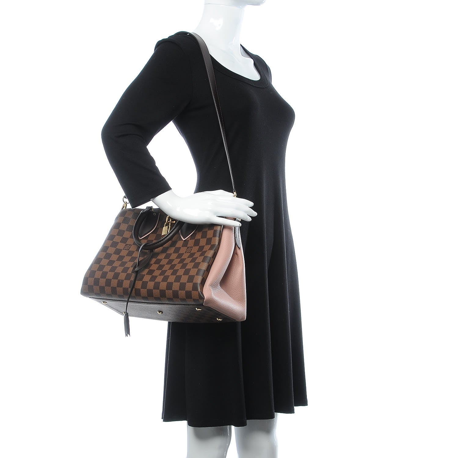 Louis Vuitton Cuir Taurillon Damier Ebene Normandy Magnolia 3 of 10