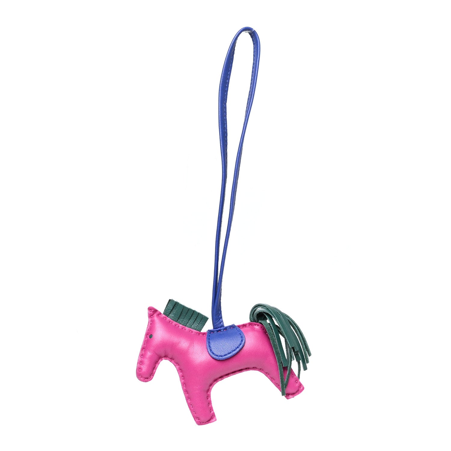 Hermes Milo Lambskin Grigri Rodeo Horse Bag Charm PM Rose Pourpre Bleu Electrique Malachite 1 of 3
