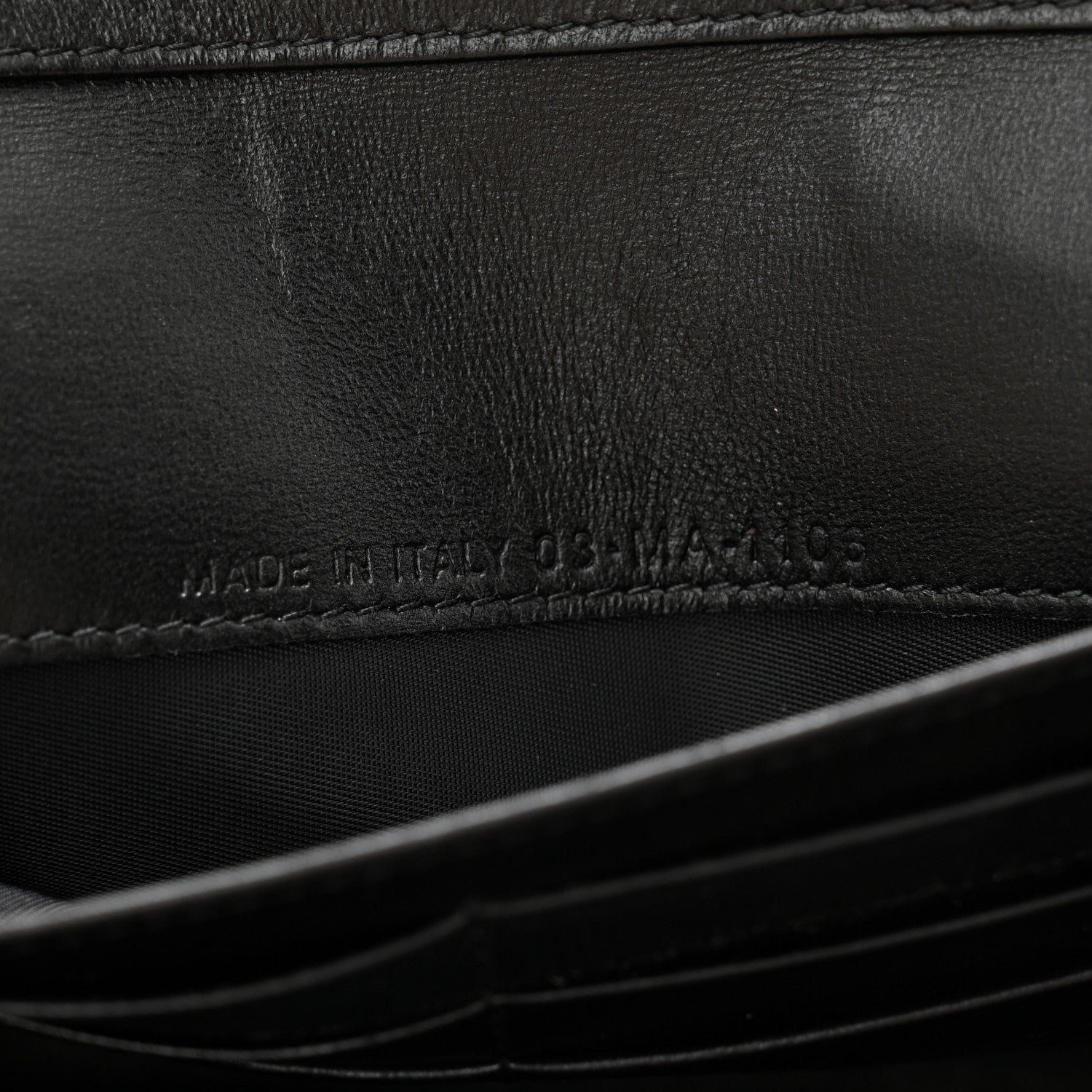 Christian Dior Grained Calfskin Diorama Croisiere Chain Wallet Black 6 of 10