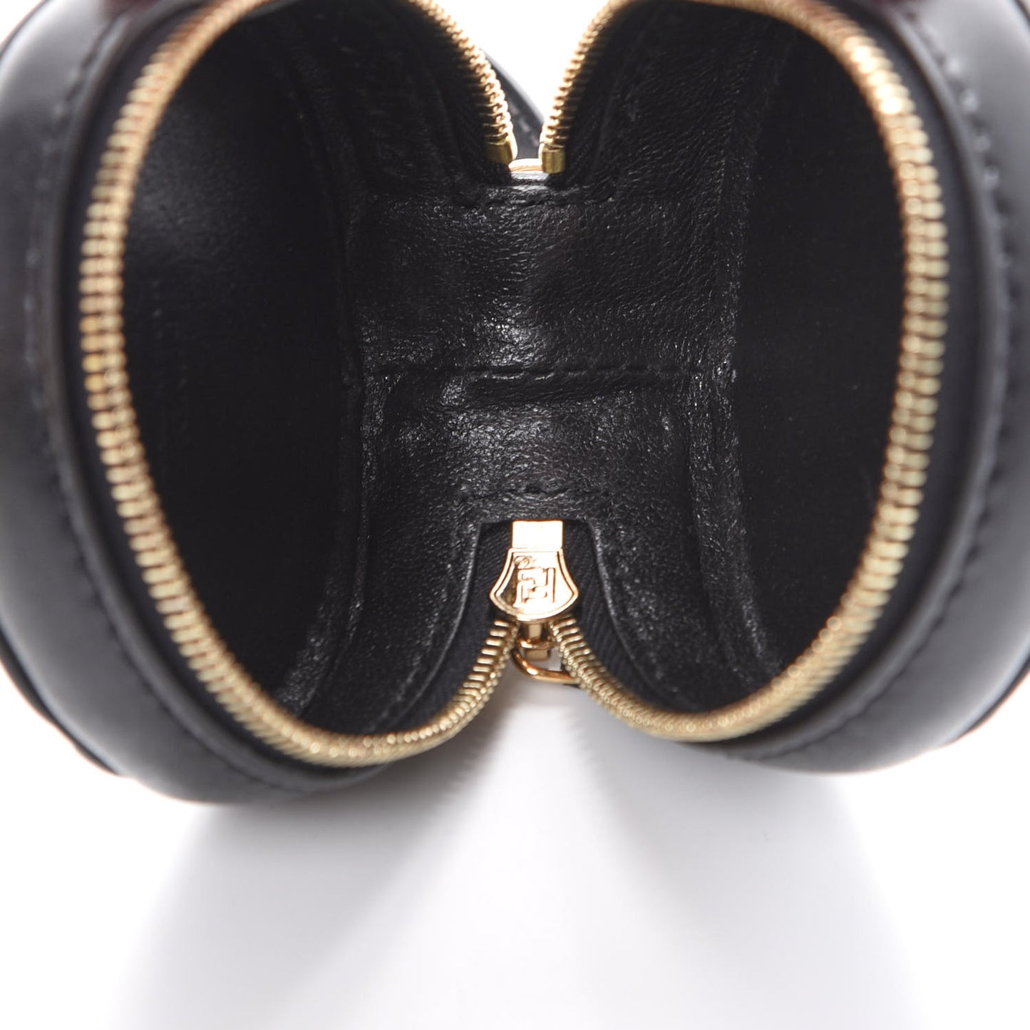 Calfskin FF 1974 Embossed Help Bag Charm Maya Black