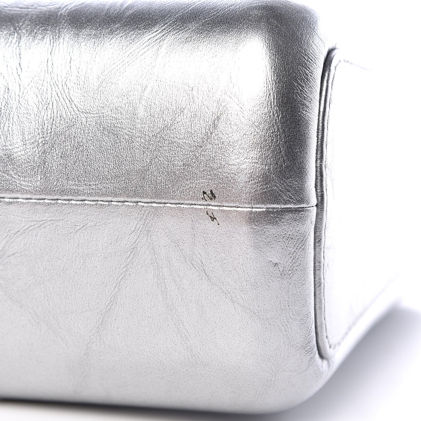 Metallic Lambskin Calfskin Quilted Medium Gabrielle Hobo Silver
