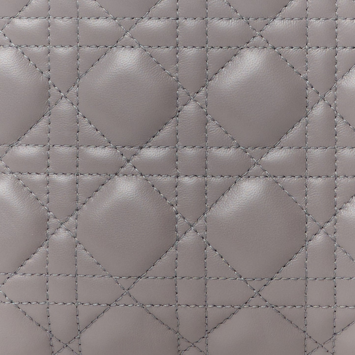 Lambskin Cannage Medium Lady Dior Grey
