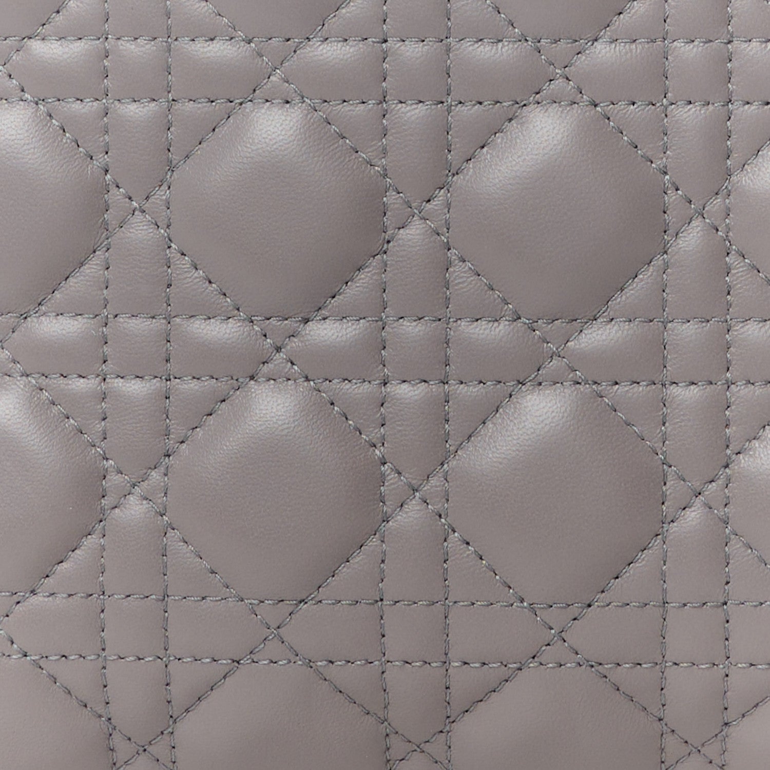 Christian Dior Lambskin Cannage Medium Lady Dior Grey 8 of 10
