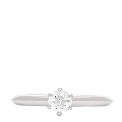 Tiffany Platinum Diamond .31ct Solitaire Engagement Ring 51 5.75 1 of 6