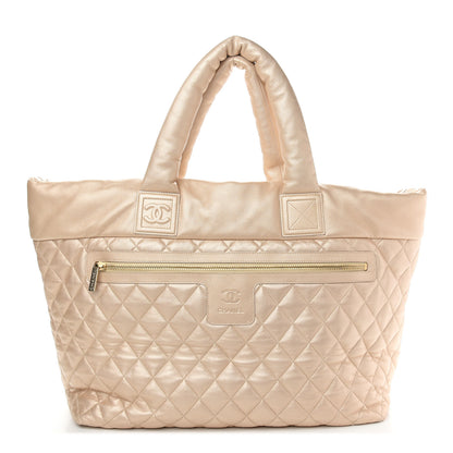 Chanel Metallic Lambskin Quilted Large Coco Cocoon Tote Light Gold 1 of 8