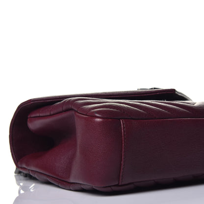 Saint Laurent Sheepskin Matelasse Chevron Monogram Medium College Bag Rouge Legion 7 of 9