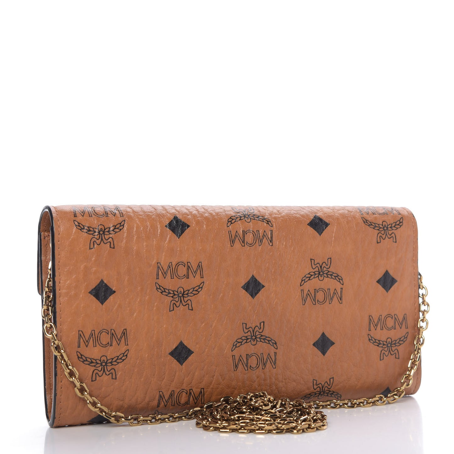 Visetos Large Patricia Wallet On Chain Cognac