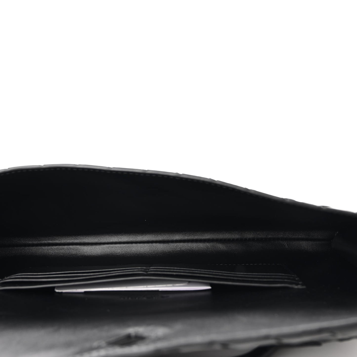 Nappa Intrecciato Long Andiamo Top Handle Clutch Black