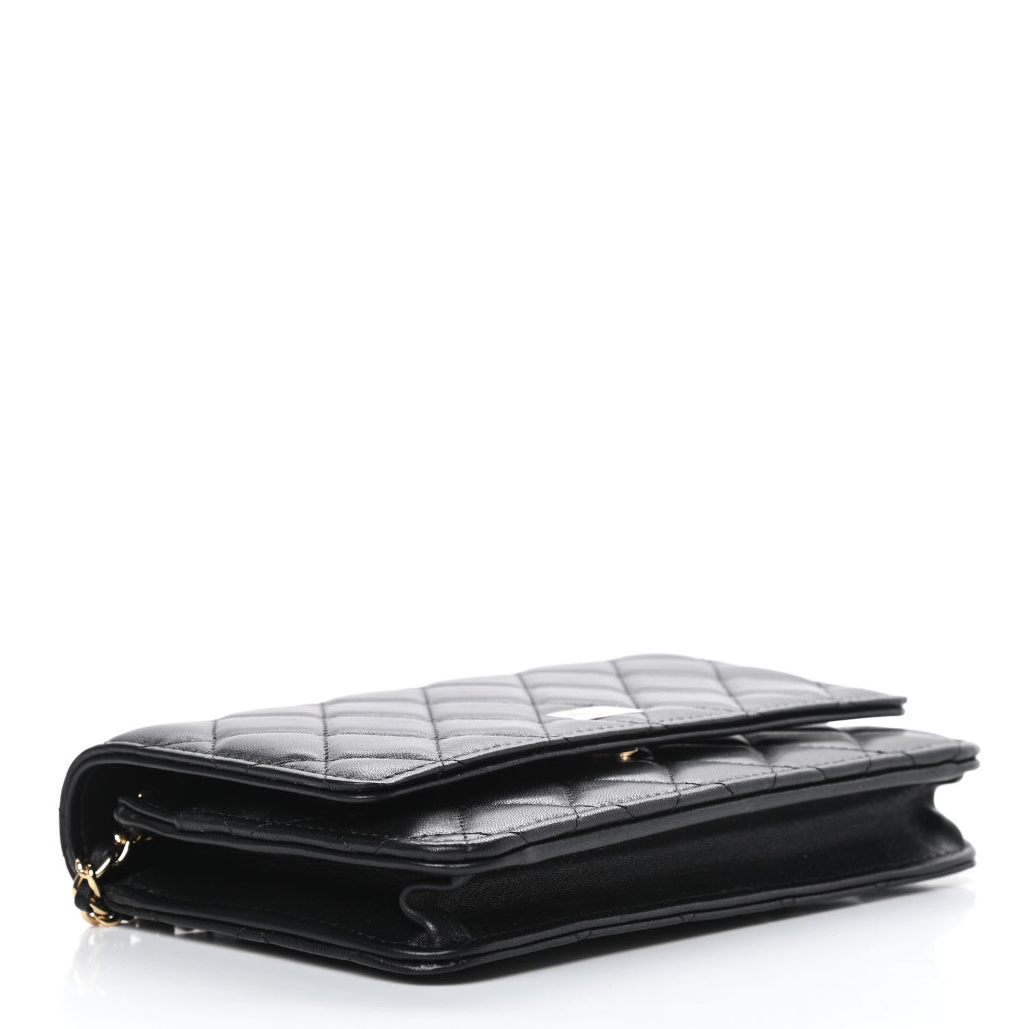 Chanel Lambskin Quilted Wallet On Chain WOC Black 4 of 13