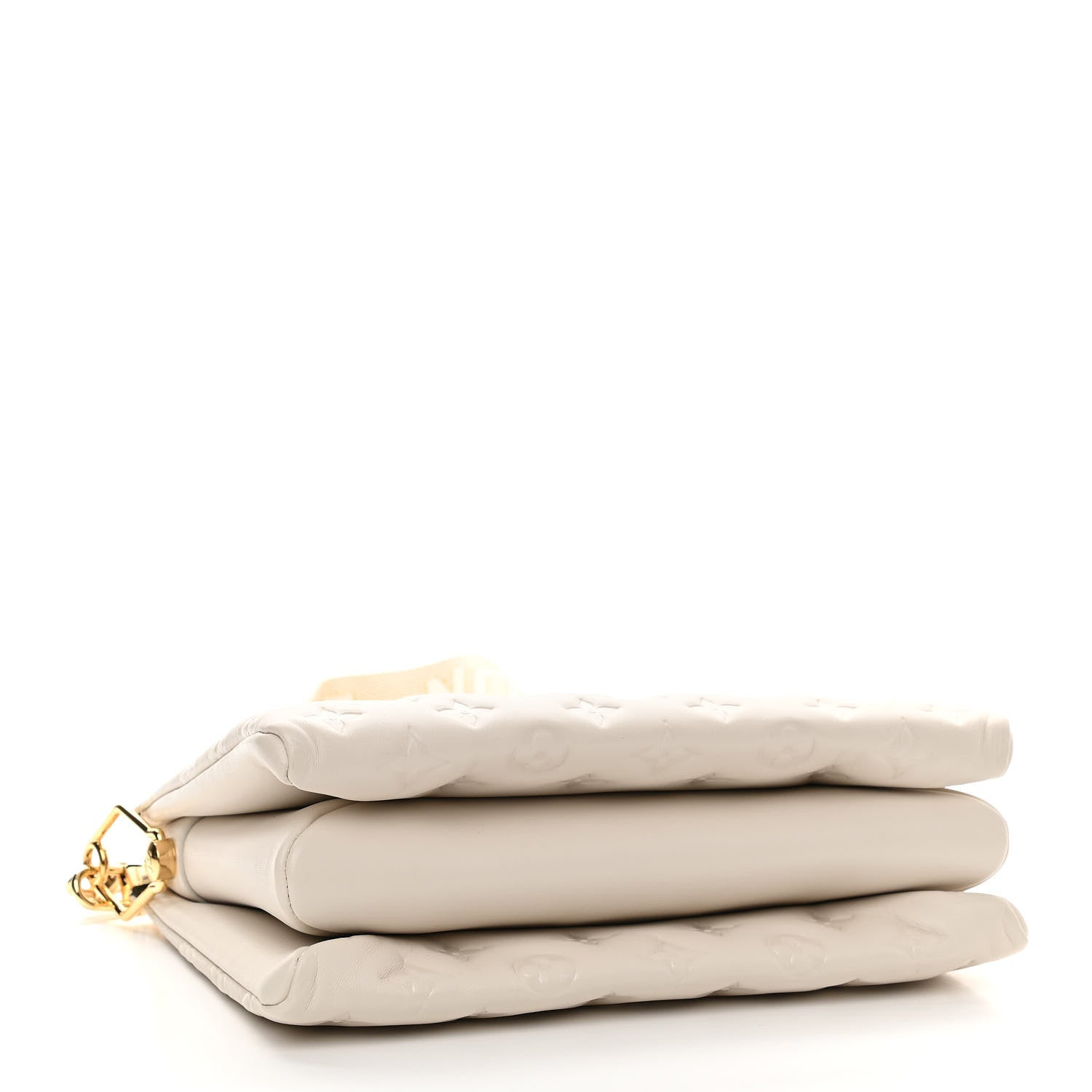 Louis Vuitton Lambskin Embossed Monogram Coussin PM Cream 4 of 10