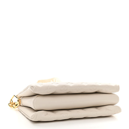Louis Vuitton Lambskin Embossed Monogram Coussin PM Cream 4 of 10