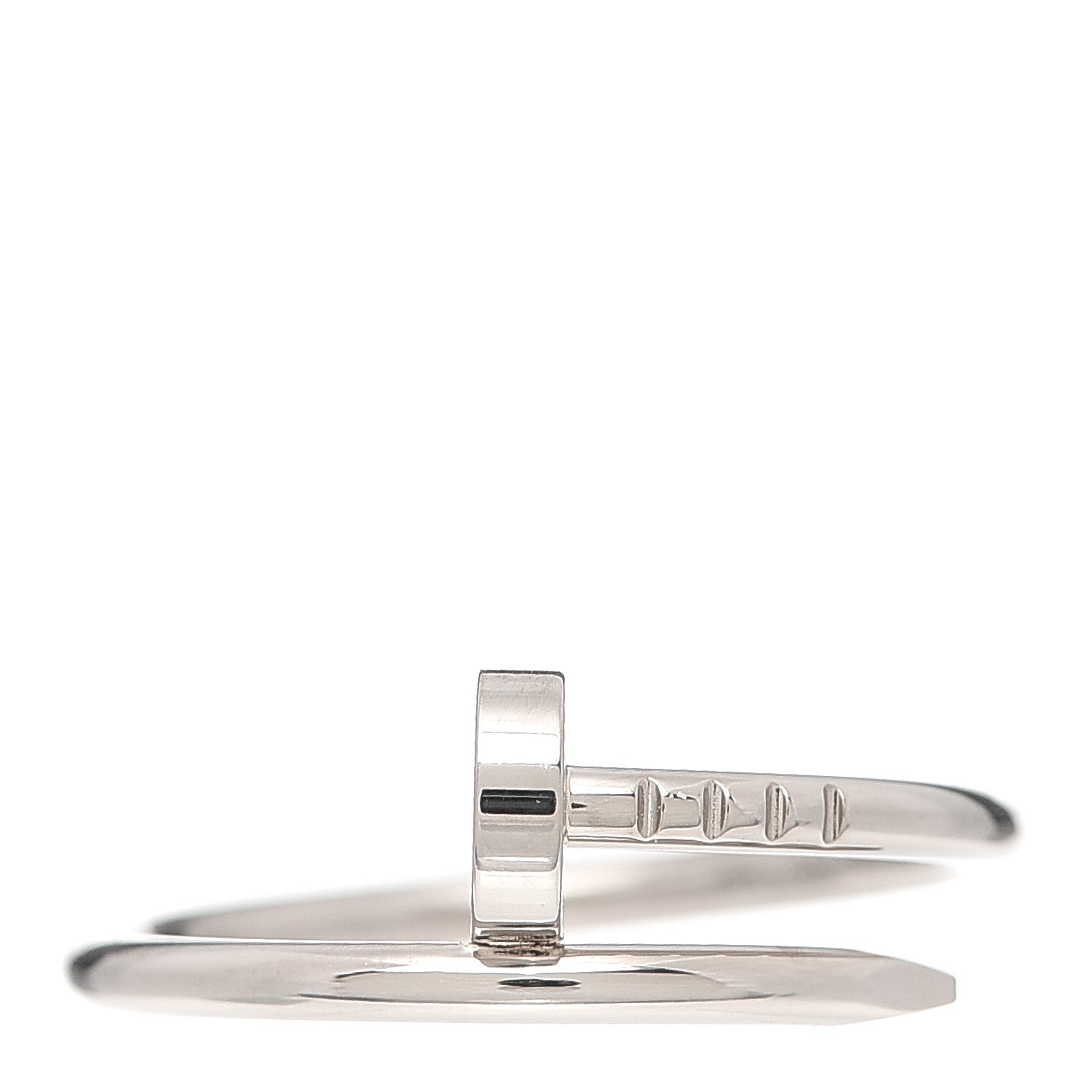 Cartier 18K White Gold Small Juste Un Clou Ring 55 7.25 1 of 6