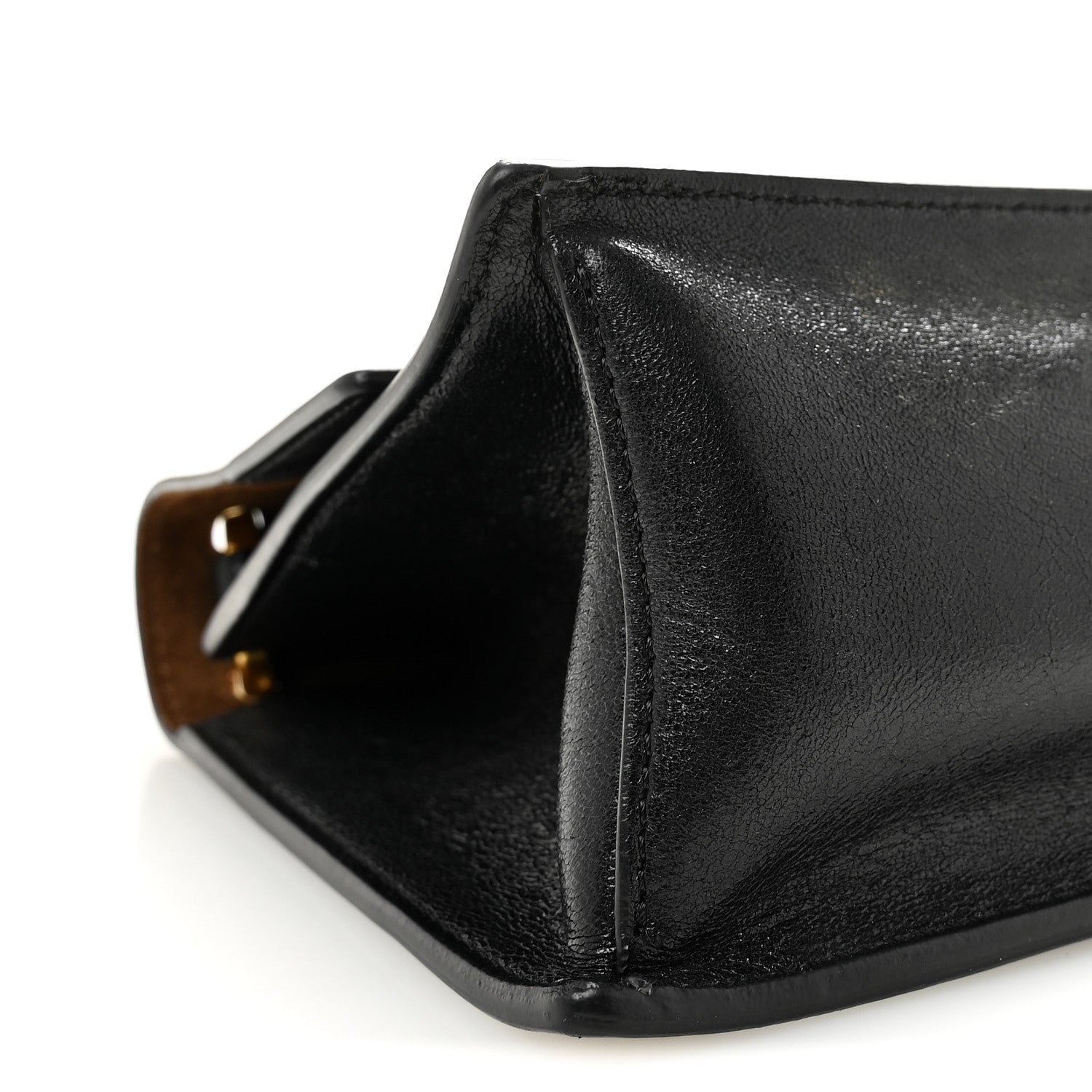Fendi Agnello Old Shine Small Kan U Shoulder Bag Black 8 of 9