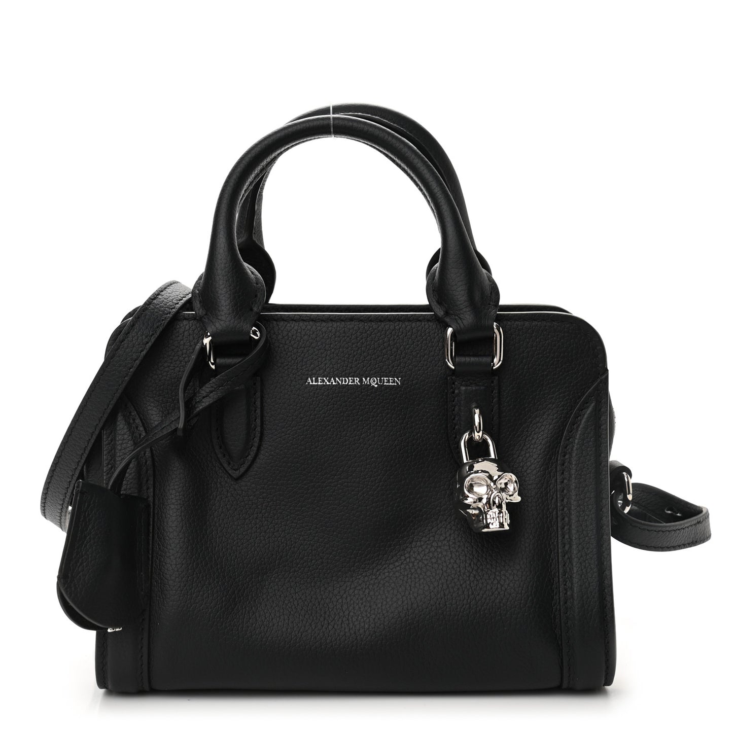 Pebbled Calfskin Mini Padlock Navy